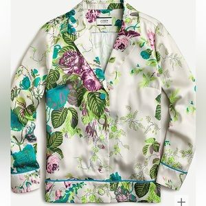 J.Crew Collection Drapey Front Ratti Floral Print Blouse XS